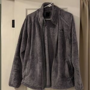 The North Face Charcoal Fuzzy Fleece Jacket, women’s XL